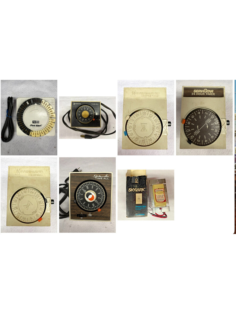 Intermatic And Servistar Vintage Plug In Timer Lot Of 6 Plus Lutron Untested